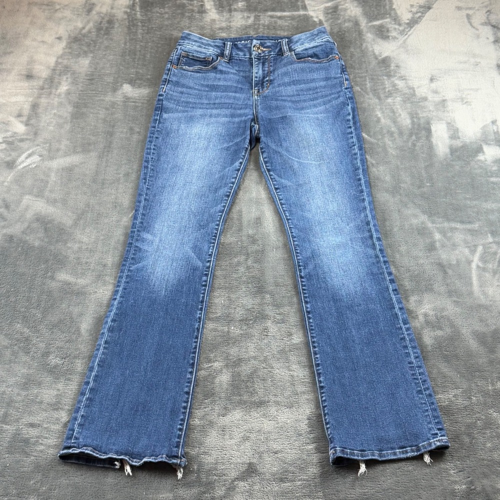 American Eagle Curvy Skinny Kick Jeans Womens 2 Regular Blue Super Stretch Denim
